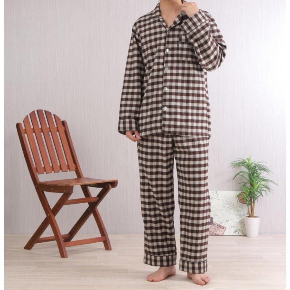 【ふるさと納税】【3色展開 M L】ヤクウール 格子柄 メンズパジャマ | 服 メンズ衣料 ファッション 人気 おすすめ 送料無料 サムネイル3