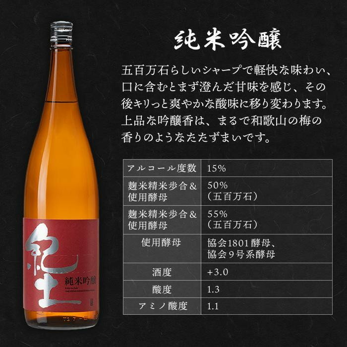 【ふるさと納税】紀土　純米・純米吟醸・純米大吟醸酒　720ml　3本セット | 酒 お酒 アルコール 日本酒 純米 地酒 アルコール飲料 お取り寄せ 取り寄せ 晩酌 家飲み 飲み比べ お酒セット 飲み比べ 飲みくらべ 純米 純米吟醸 純米大吟醸 送料無料 サムネイル3
