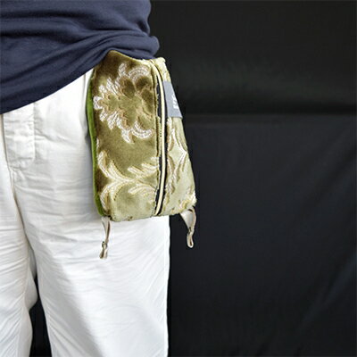 【ふるさと納税】ポーチM【タエナカノヌノ】グリーン　【1106055】 サムネイル3