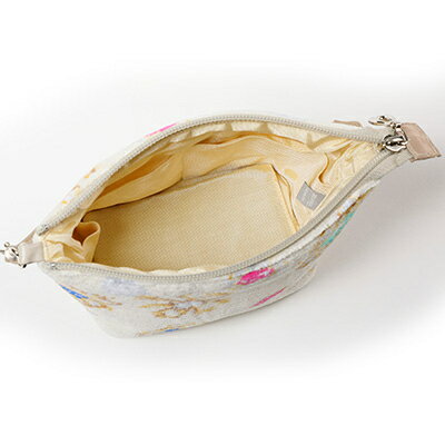 【ふるさと納税】再織ストラップポーチ(宝石)白　【1138630】 サムネイル2