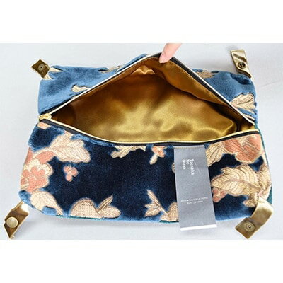 【ふるさと納税】ポーチS 【タエナカノヌノ】ブルー【1106059】 サムネイル2