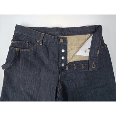 【ふるさと納税】デニムファーパンツL　ベージュ【1106079】 サムネイル2