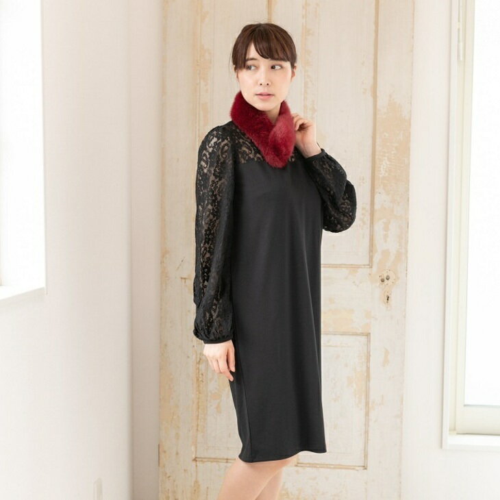 【ふるさと納税】デンマーク産SAGAミンク(染め)チョーカー サムネイル2