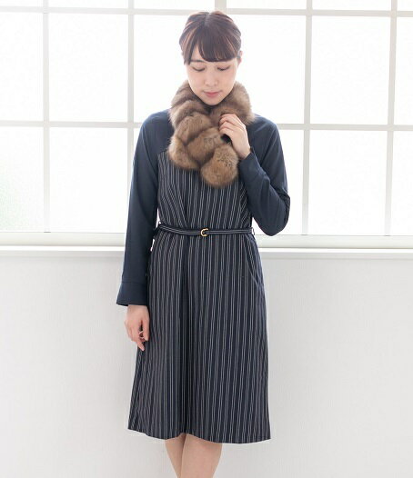 【ふるさと納税】毛皮の王様 ロシアンセーブルダブルフェースロングマフラー ワイルド サムネイル3