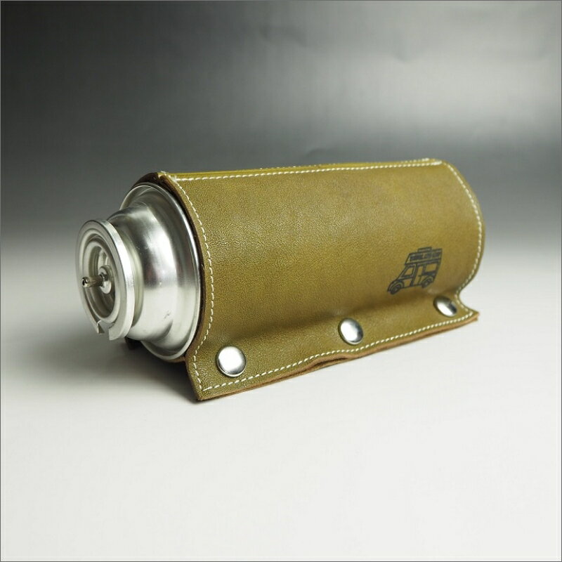 【ふるさと納税】心躍るリアルレザーの質感！　牛革CB缶カバー OLIVE（野口オートキャンプ場） サムネイル2