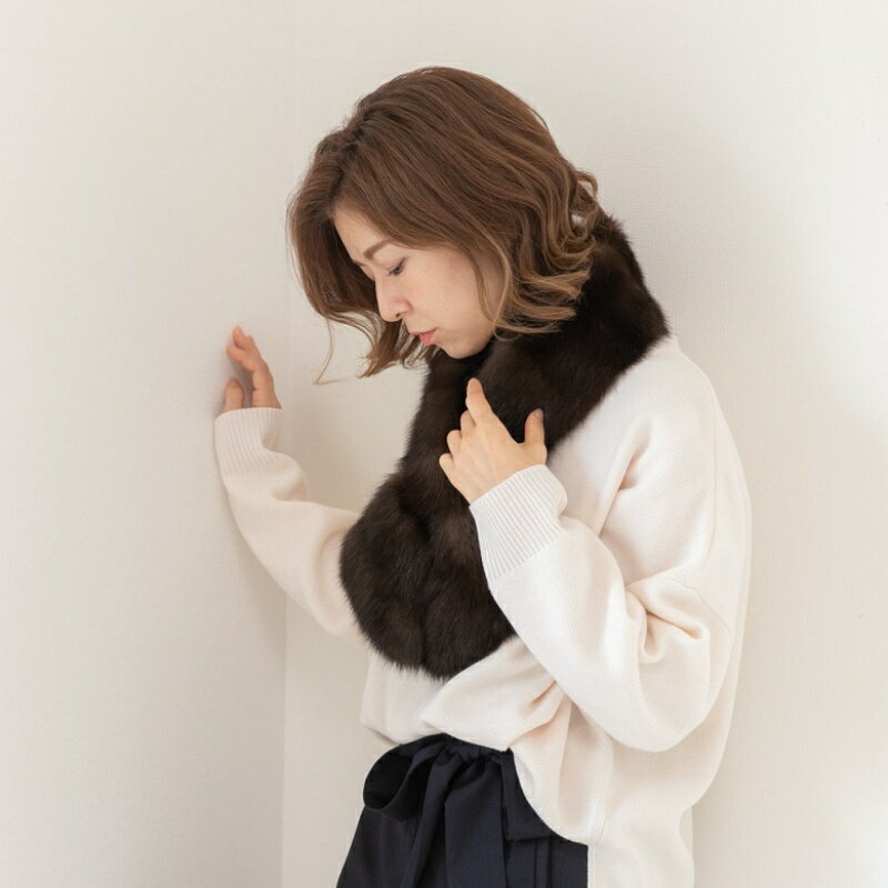 【ふるさと納税】毛皮の王様 ロシアンセーブル切替えチョーカー ファーム サムネイル3