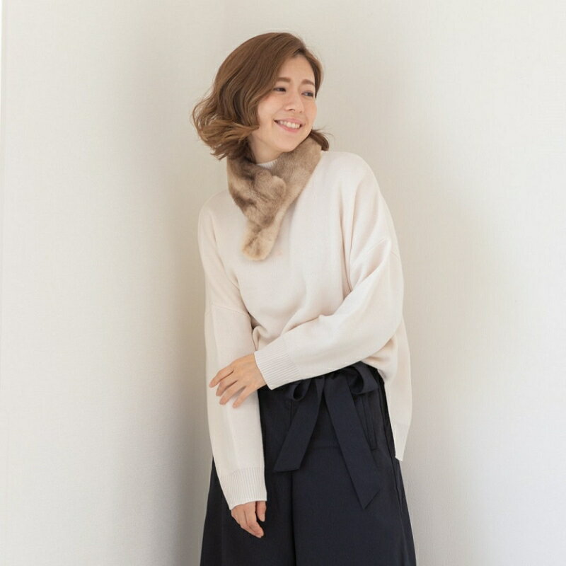 【ふるさと納税】毛皮の宝石 NAFAミンクDFチョーカー　マーブル サムネイル2