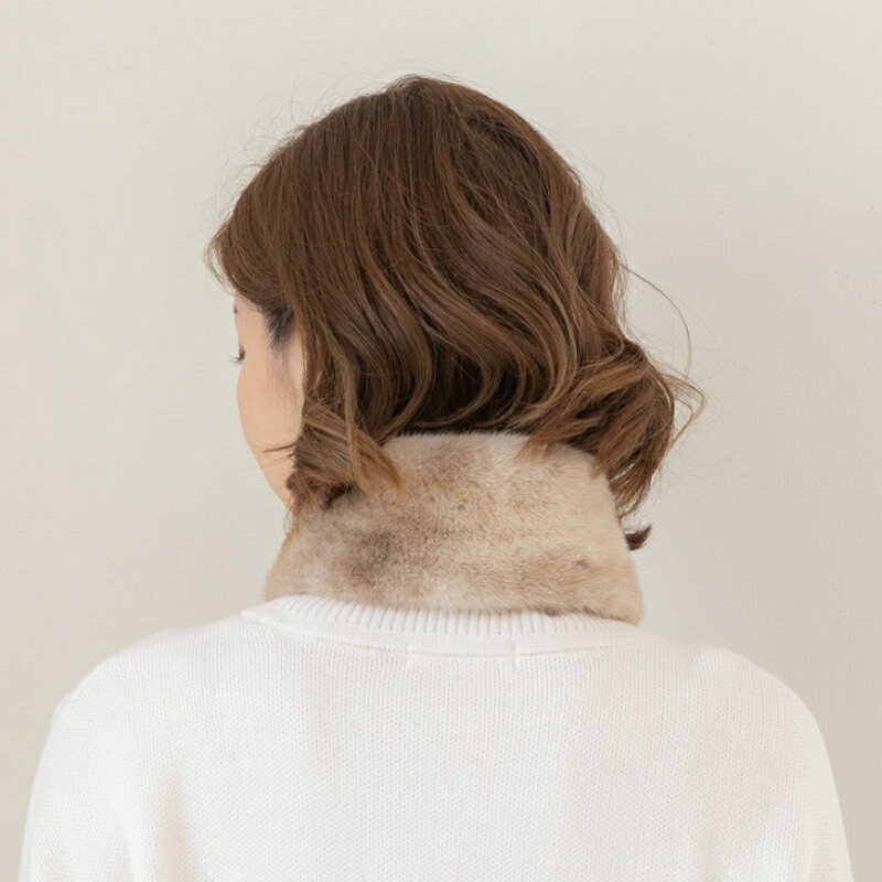 【ふるさと納税】毛皮の宝石 NAFAミンクDFチョーカー　マーブル サムネイル3