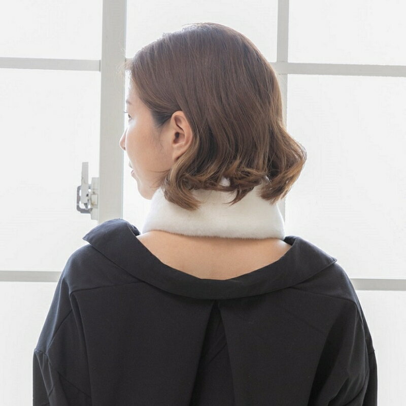 【ふるさと納税】毛皮の宝石 NAFAミンクDFチョーカー　ホワイト サムネイル3