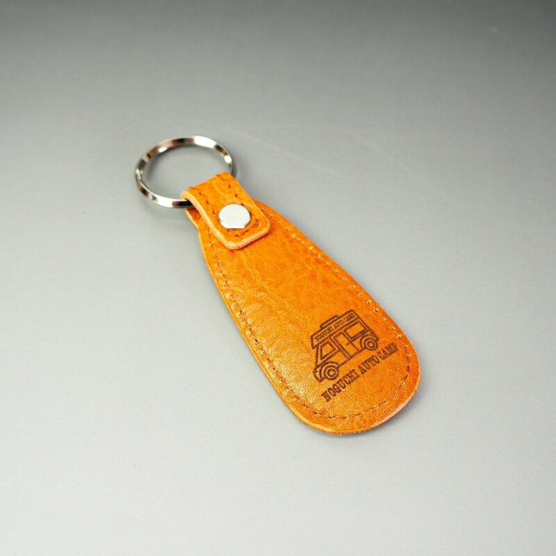 キャンピングカーロゴがお洒落！　牛革シューホーン　( 野口オートキャンプ場 協力)