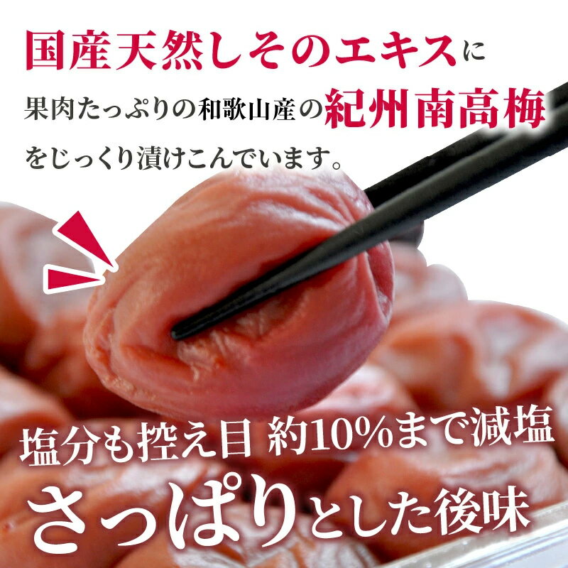 【ふるさと納税】しそ漬け梅干(紀州南高梅)800g・1.6kg 大粒 3L以上 和歌山県産 梅干し うめぼし ふるさと納税 しそ梅 人気 800g 1.6キロ 送料無料 減塩 サムネイル2