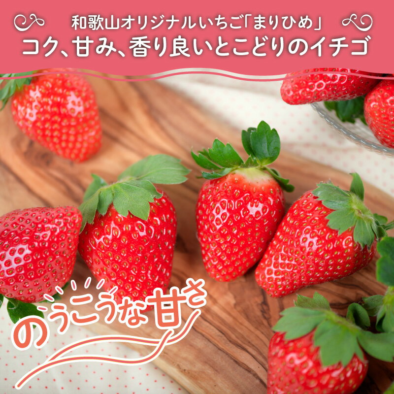 【ふるさと納税】和歌山県オリジナルいちご『完熟まりひめ』大粒6パック《先行予約》2026年4月頃から順次発送【配送不可地域：北海道・青森・秋田・岩手・沖縄・離島】 ふるさと納税 いちご 予約 先行予約 甘い ふるさと納税 イチゴ 苺 大きい フルーツ 送料無料 数量限定 サムネイル2