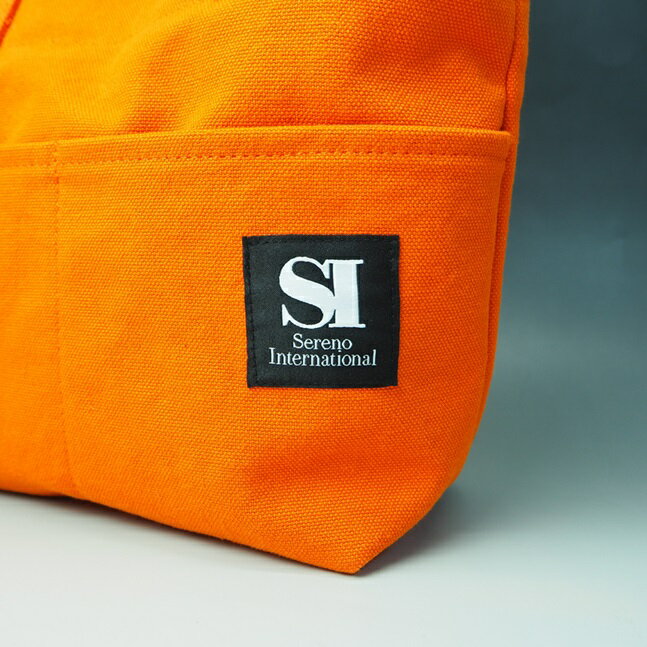 【ふるさと納税】伝統に培われた技術!倉敷帆布前面ポケットミニトートオレンジ サムネイル2