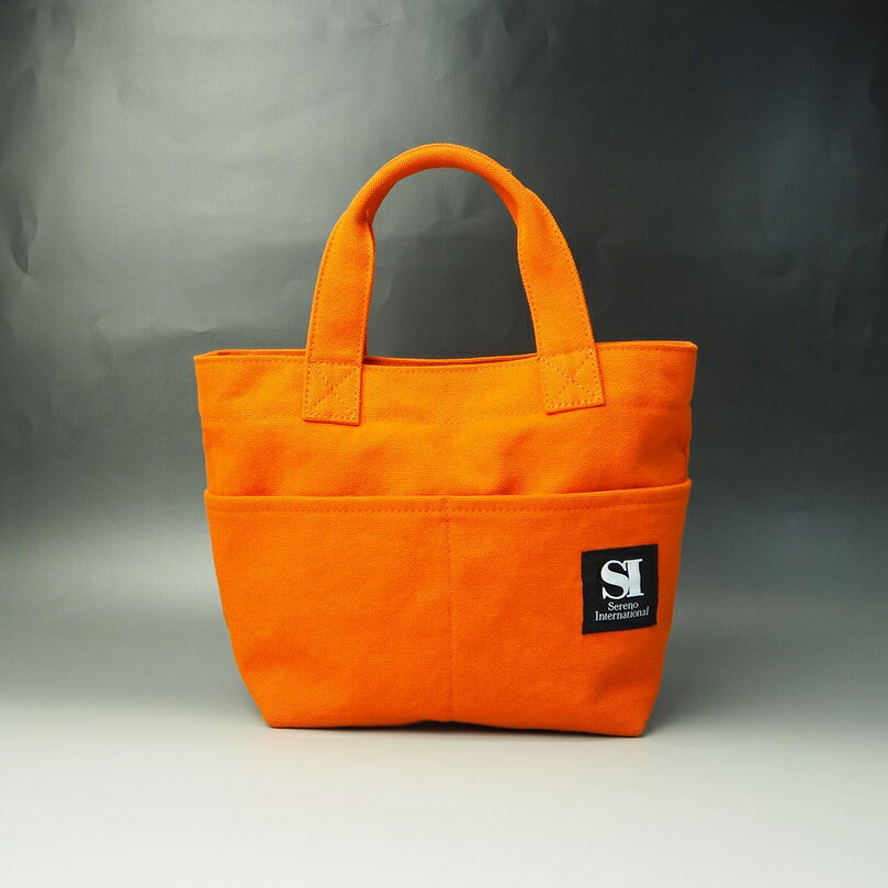 【ふるさと納税】伝統に培われた技術!倉敷帆布前面ポケットミニトートオレンジ サムネイル3