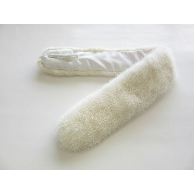 【ふるさと納税】デンマーク産SAGAミンクチョーカー ホワイト サムネイル2