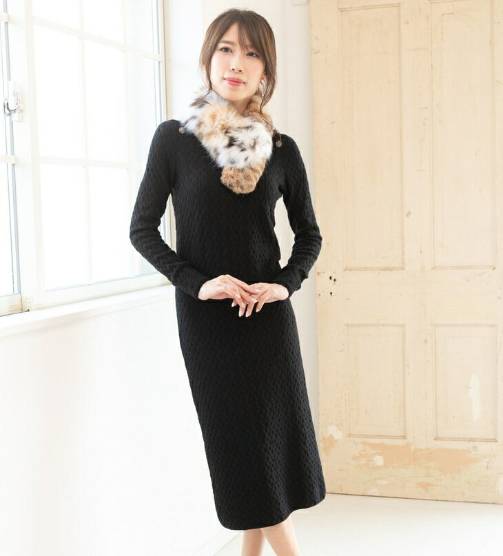 【ふるさと納税】天然の斑点 リンクスキャットダブルフェースマフラー サムネイル2