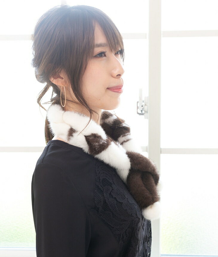 【ふるさと納税】毛皮の宝石 高級SAGAミンク使用 リングマフラー サムネイル3