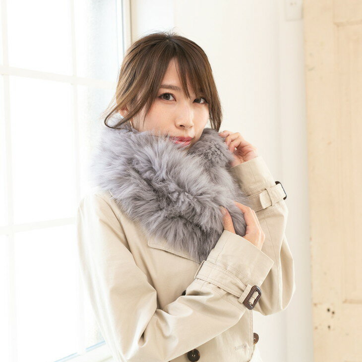 フィンランド産SAGAフォックスフリルヤーンロングマフラー