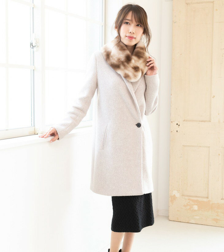 【ふるさと納税】毛皮の宝石 高級ノースアメリカンマーブルミンクヘチマカラー サムネイル2