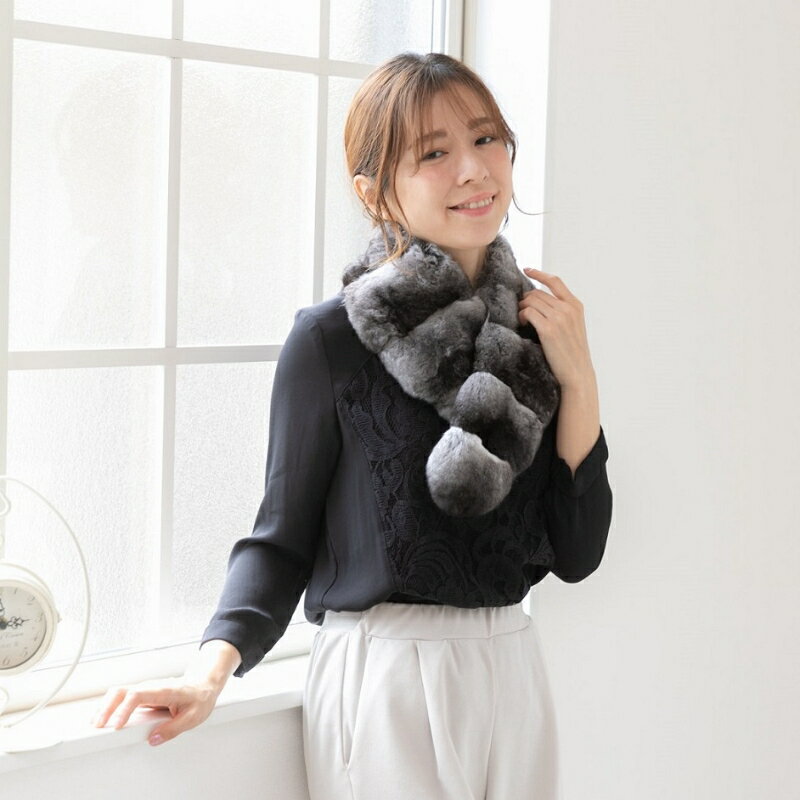 【ふるさと納税】ミクロの感触 高級チンチラ ヘチマカラー ナチュラル サムネイル2