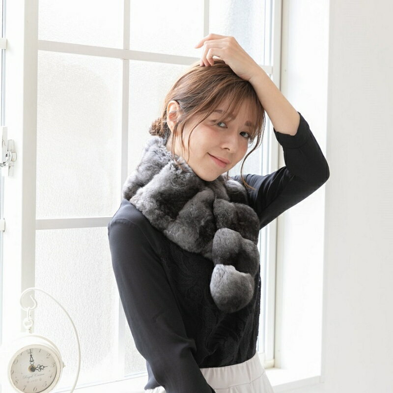 【ふるさと納税】ミクロの感触 高級チンチラ ヘチマカラー ナチュラル サムネイル3