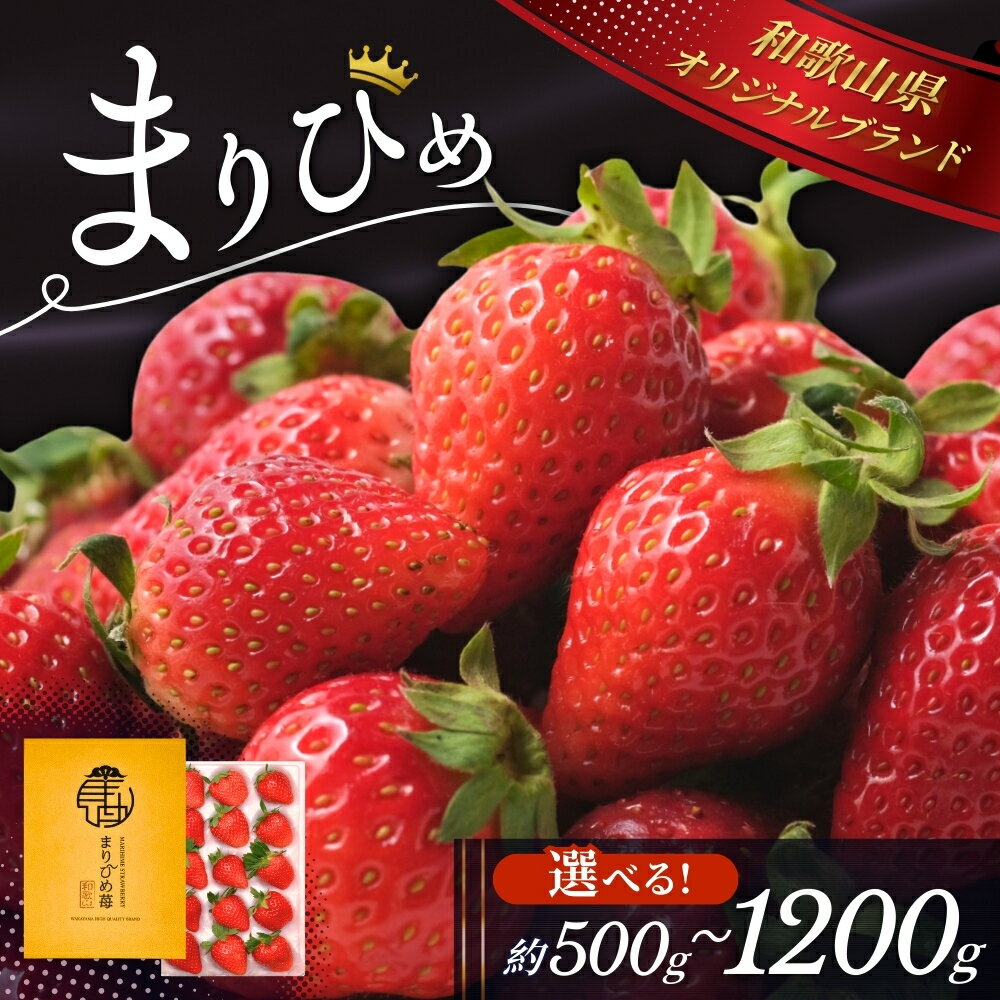 【先行予約】 いちご まりひめ 選べる容量 500g～1.2kg 【2025年12月頃から順次発送】 / いちご 苺 和歌山 果物 フルーツ 野菜 苺 冷蔵 冬 ギフト 贈答 ご家庭用 12月 1月 2月