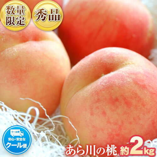 【先行予約】あら川の桃 化粧箱入 約2kg(6-8玉) 秀品 八旗農園《2026年6月下旬-8月上旬頃出荷》 和歌山県 紀の川市 桃山町 もも モモ 果物 フルーツ