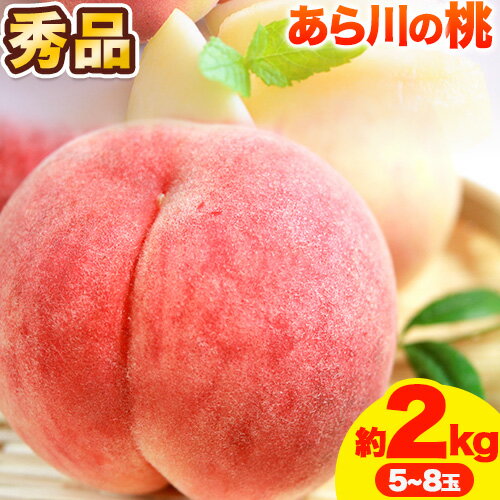 【先行予約】秀品 和歌山のブランド桃「あら川の桃」約2kg 5〜8玉《2026年6月下旬-7月中旬頃出荷》 紀の川市厳選館 和歌山県 紀の川市 紀の川市 和歌山 紀の川 桃 あら川 白鳳 川中島白桃 なつっこ もも モモ フルーツ