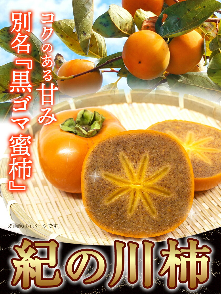 【ふるさと納税】紀の川柿 選べる 内容量 約2kg 4-9玉 約4kg 8-19玉 約7.5kg 24-36玉 岸武青果株式会社《10月中旬-12月中旬頃出荷》 和歌山県 紀の川市 柿 カキ かき 黒ゴマ蜜柿 果物 フルーツ 送料無料 サムネイル3
