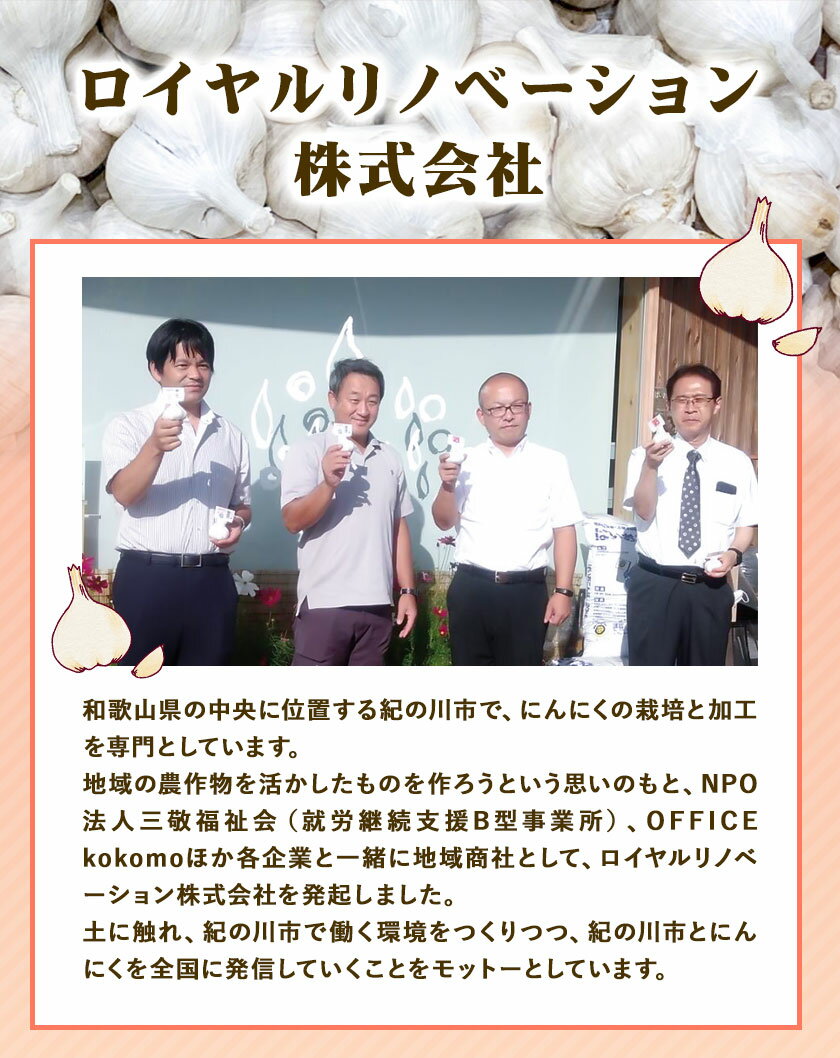 【ふるさと納税】乾燥ニンニク1kg ロイヤルリノベーション株式会社《90日以内に出荷予定(土日祝除く)》和歌山県 紀の川市 - 画像3