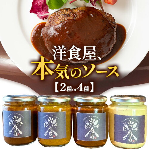 洋食屋、本気のソース 2種 または 4種 山田ヒロキチ商店《30日以内に出荷予定(土日祝除く)》 和歌山県 岩出市 デミグラス 送料無料 ソース デミグラスソース タルタルソース カレールー タルタル バーベキュー カレー ハンバーグ オムライス 洋食