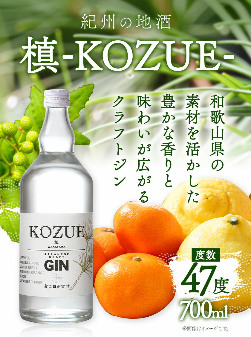 【ふるさと納税】紀州の地酒 槙-KOZUE-こずえ ジン 47度 700ml エバグリーン 中野BC株式会社 《30日以内に出荷予定(土日祝除く)》和歌山県 岩出市 酒 お酒 地酒 ジン サムネイル2