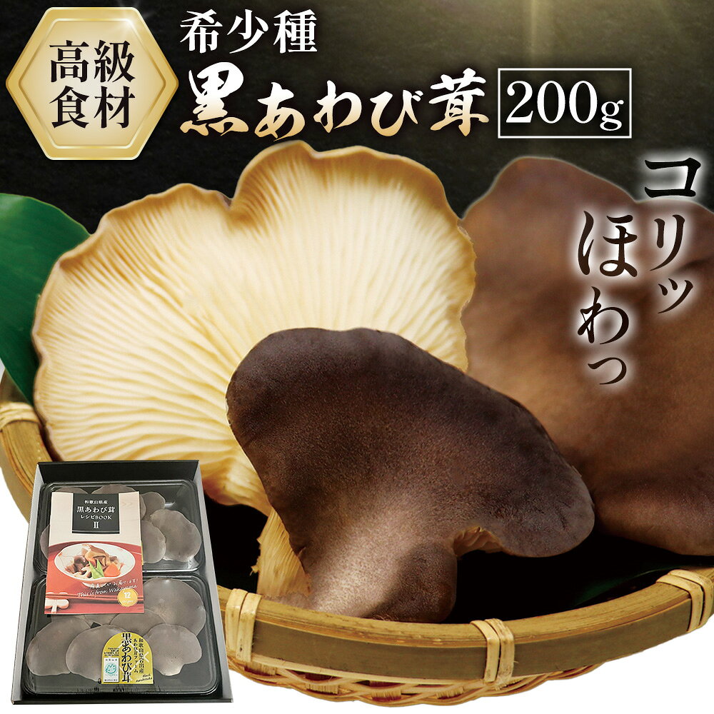 きのこ 希少種 黒あわび茸 生 200g ( 100g × 2パック ) 《60日以内に出荷予定(土日祝除く)》 和島興産株式会社 和歌山県 岩出市 茸 きのこ あわび 希少 高級 贈答用 贈り物 野菜 送料無料