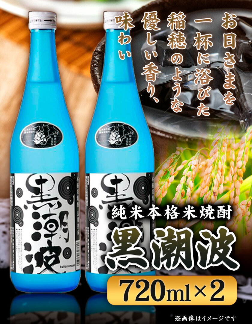 【ふるさと納税】黒潮波 720ml×2本セット 酒のねごろっく《30日以内に出荷予定(土日祝除く)》和歌山県 岩出市 吉村秀雄商店 純米本格米焼酎 酒 お酒 サケ さけ 米焼酎 焼酎 1440ml 送料無料 サムネイル2
