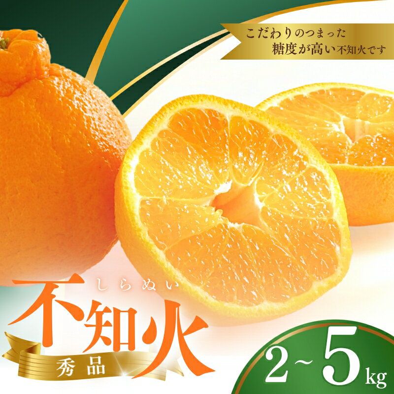 不知火 ハウス不知火 デコポン 2kg~5kg※箱込み / 不知火 デコポン デコ 柑橘 高級 甘い 和歌山 柑橘 和歌山県 越冬 有機 甘い【M～3Lのサイズおまかせ】【2026年1月下旬から4月上旬頃に順次発送】