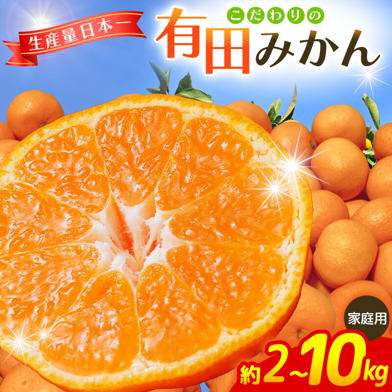 【先行予約】 有田みかん ご家庭用 農家直送 容量・発送時期 選べる【 2kg 4kg 5kg 6kg 8kg 10kg / 2025年11月発送・2025年12月発送】（日付指定不可）※沖縄 離島配送不可 みかん 果物 フルーツ オレンジ 柑橘 和歌山 ミカン 家庭用 訳あり