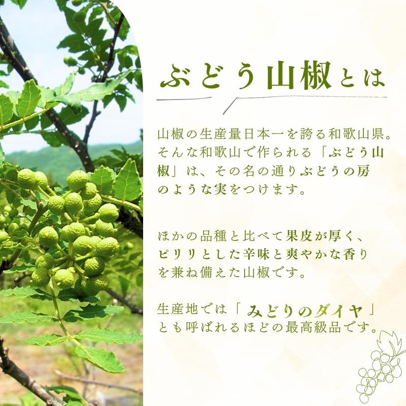 【ふるさと納税】冷凍ぶどう山椒 250g / 山椒 さんしょう 香辛料 調味料 薬味 冷凍 ぶどう山椒 生山椒 和歌山県 紀美野町 生実山椒 サムネイル2
