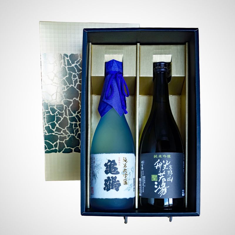 大吟醸亀鶴＆純米吟醸聖 720ml×2本セット ご進物に! 【HS2】