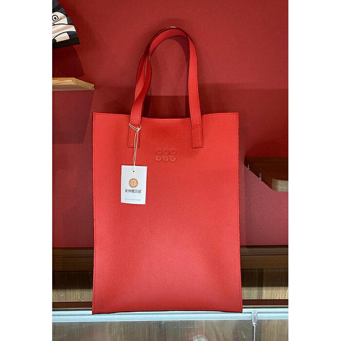 本革六文銭バッグ／縦型【真田赤備】 | 和歌山県 九度山町 和歌山 支援品 返礼品 楽天ふるさと 納税 バッグ トートバッグ かばん 鞄 バック トートバック レザートート レザーバッグ 赤 レザー 本革 レディース レディースバッグ トート レザーバック レッド