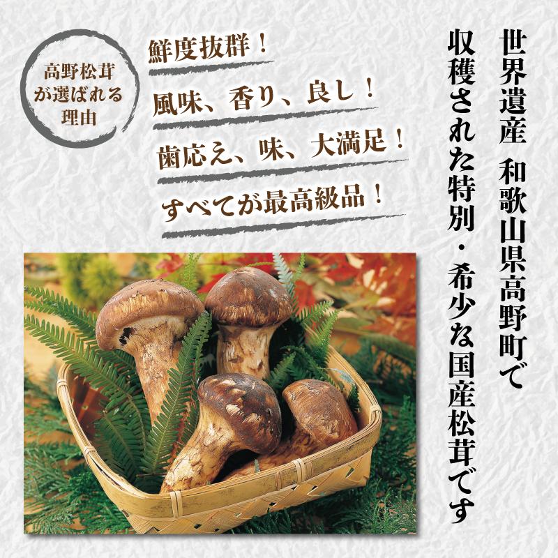 【ふるさと納税】［2026年発送分］香り・歯応え・味ともに最高級！希少な国産松茸「高野松茸」200g［化粧箱入］［MG92］ | 天然 高級 化粧箱 お取り寄せ 数量限定 期間限定 高野町 和歌山 楽天ふるさと 国産松茸 マツタケ おいしい 生松茸 茸 秋の味覚 高野山 土瓶蒸し - 画像3