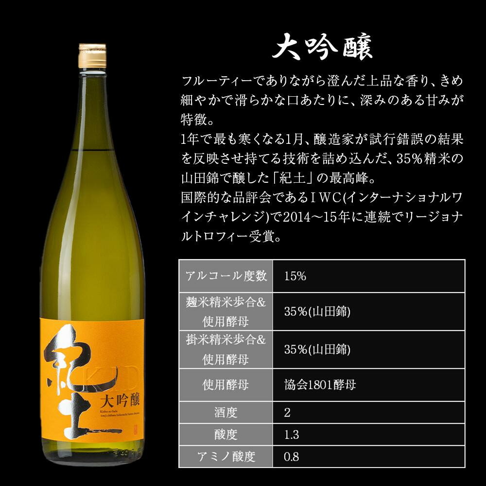 【ふるさと納税】紀土 大吟醸 1.8L ［Hw4］ | お酒 ギフト 送料無料 人気 おすすめ サムネイル2