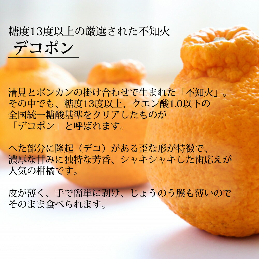 【ふるさと納税】【2026年先行予約】和歌山県産 AQ デコポン 5kg 秀品 (12～24玉)【デコポン 不知火 しらぬい】 サムネイル2