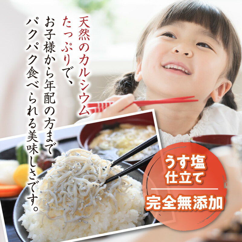 【ふるさと納税】【限定】 湯浅湾の釜揚げしらす たっぷり700g 【無添加 無着色 訳あり 家庭用 簡易包装 和歌山県】 サムネイル3