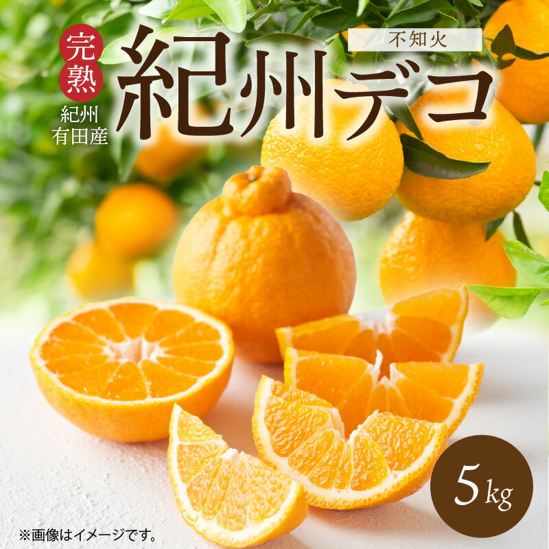 【限定】【2026年先行予約】 期間限定 紀州デコ 約 5kg 完熟 不知火 人気品種 柑橘の王様 紀州 有田産 一級品 甘み プリプリ 果肉 まろやか ほどよい 酸味 ジューシー フルーツ 柑橘 果物 果実 国産 食品 産地直送 和歌山県 湯浅町 送料無料