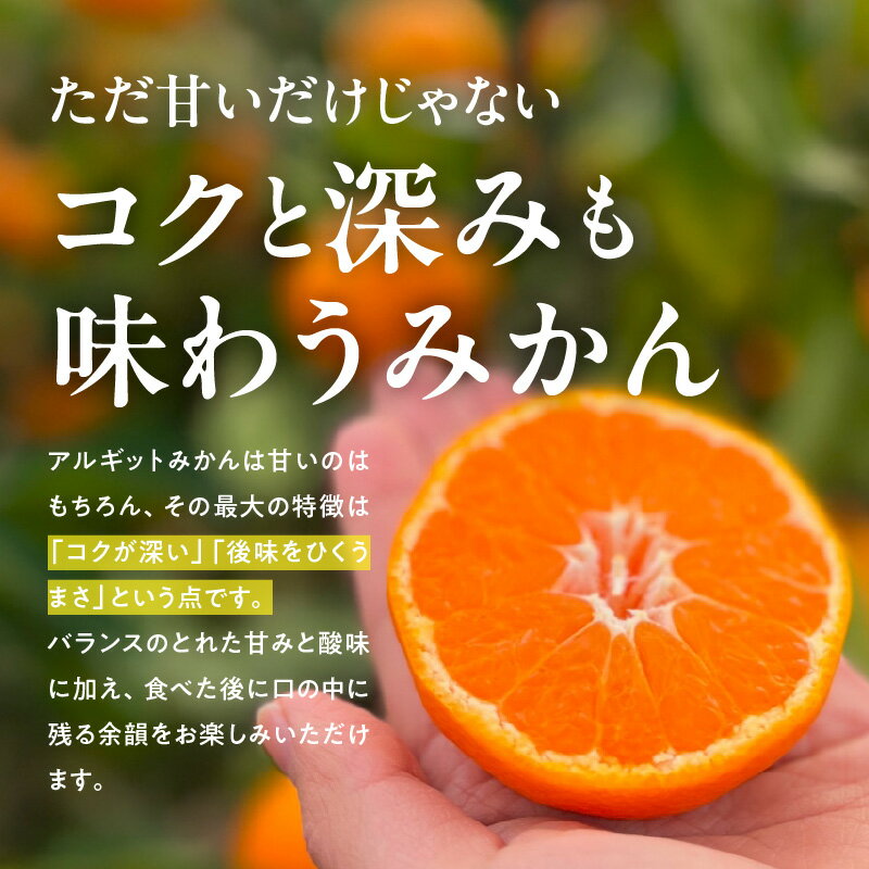 【ふるさと納税】完熟 アルギット みかん M ～ L サイズ 混合 選べる 容量 約 3 ～ 10kg コク 深い ミネラル 甘み 酸味 バランス こだわり 栽培 海藻 肥料 自然 力 アルギット農業 果物 フルーツ デザート お取り寄せ お取り寄せフルーツ 和歌山県 湯浅町 送料無料 サムネイル3