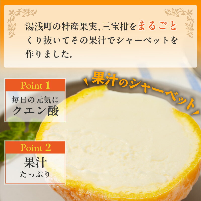 【ふるさと納税】まるごと三宝柑シャーベット 5個 セット - 画像3