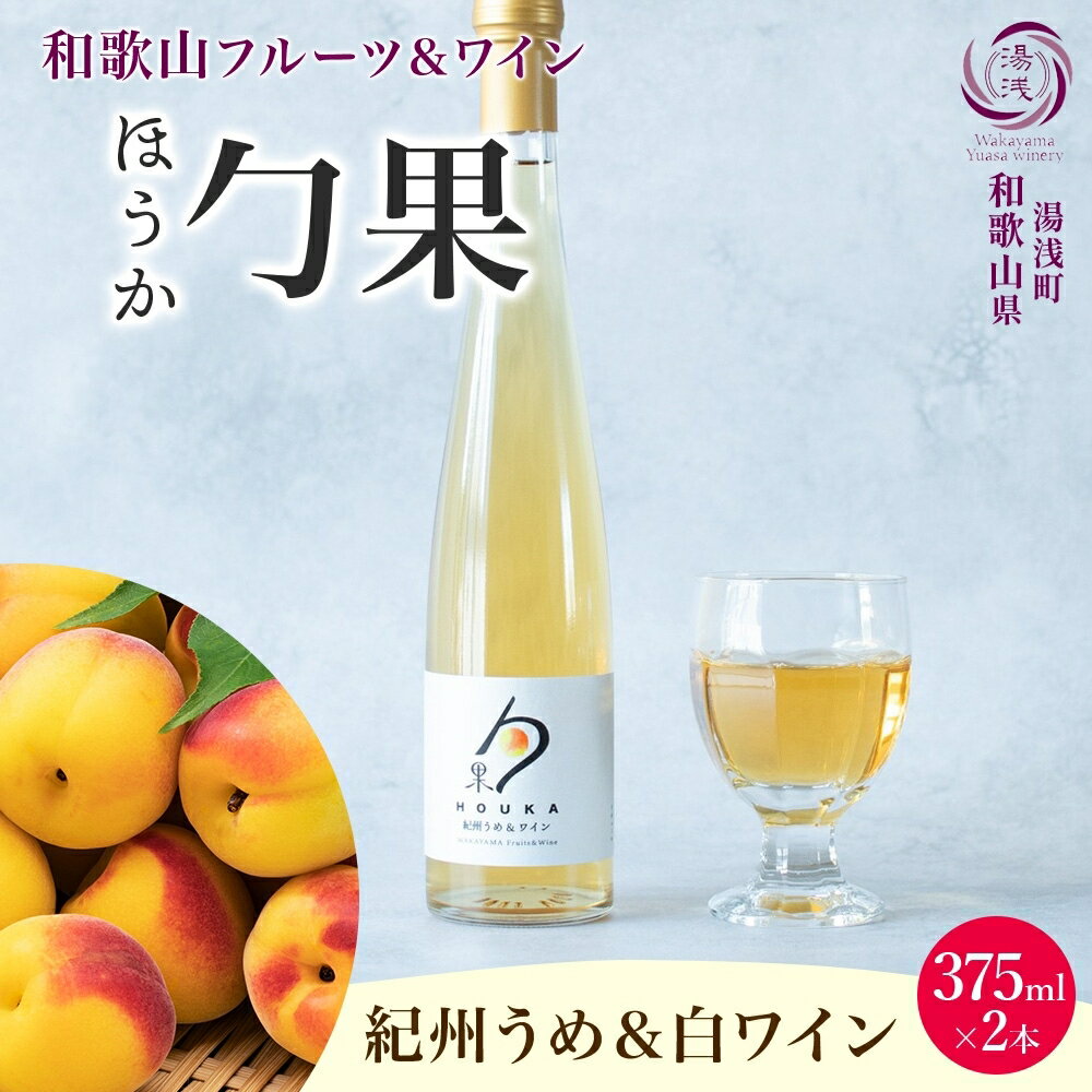 【ふるさと納税】【限定】 ワイン カクテル ほうか 375ml × 2本 選べる 種類 5種 和歌山 フルーツワイン 白ワイン 紀州うめ 有田みかん 和歌山ゆず 和歌山じゃばら 和歌山もも 甘み 香り高い 深いコク 食中酒 日本産 アルコール お取り寄せ 和歌山県 湯浅町 送料無料 サムネイル3