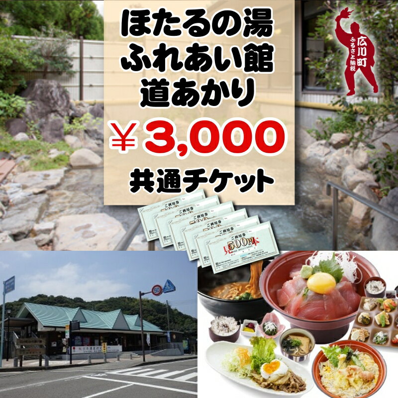 広川町施設利用券 (500円×6枚) / 旅行 南紀 温泉 食事券 宿泊券 //ticket