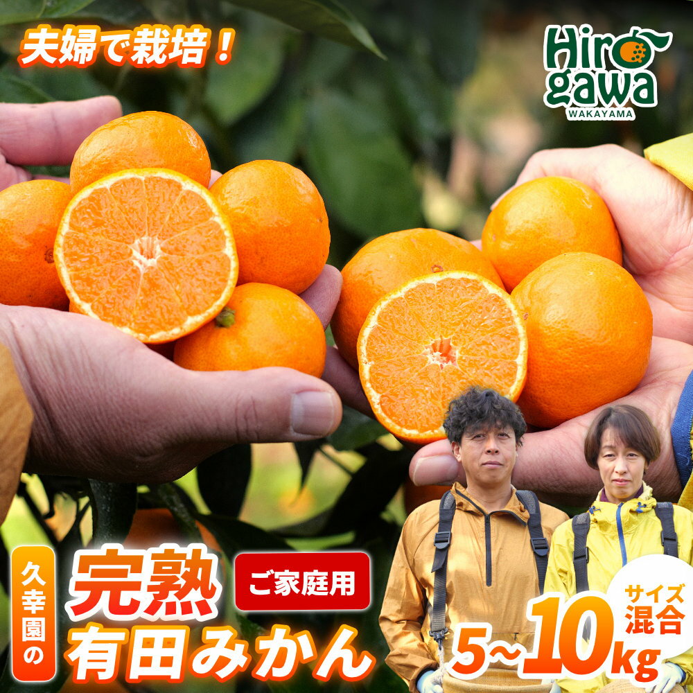 完熟 有田 みかん 訳あり 久幸園 / 温州みかん 有田みかん 甘い 家庭用 和歌山 柑橘 5kg 10kg 11000円 ※2026年11月～2027年1月下旬に順次発送 //mandarin