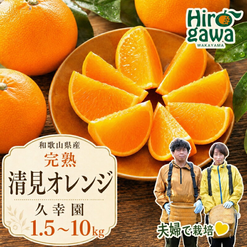 完熟 清見 オレンジ 久幸園 / 清見オレンジ 清見タンゴール きよみ 清美 甘い 高級 和歌山 柑橘 2kg 5kg 6000円 7000円 ※2026年4月上旬～6月上旬に順次発送 //dekopon